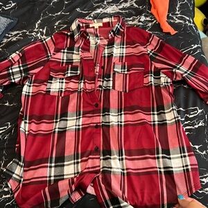 Red plad shirt size 1X
